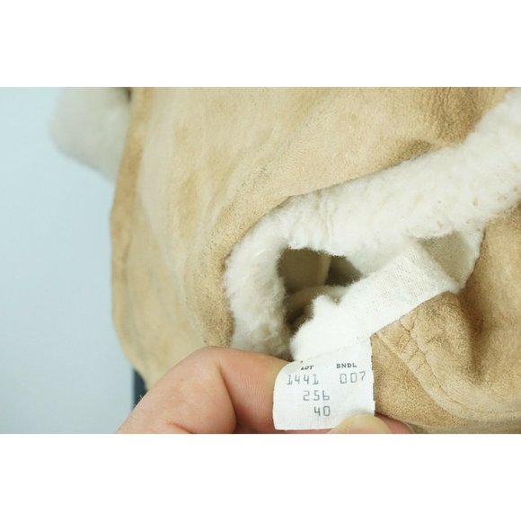 Schott Shearling Womens Suede Light Caramel Jacket Sz 40 USA - Picture 4 of 7